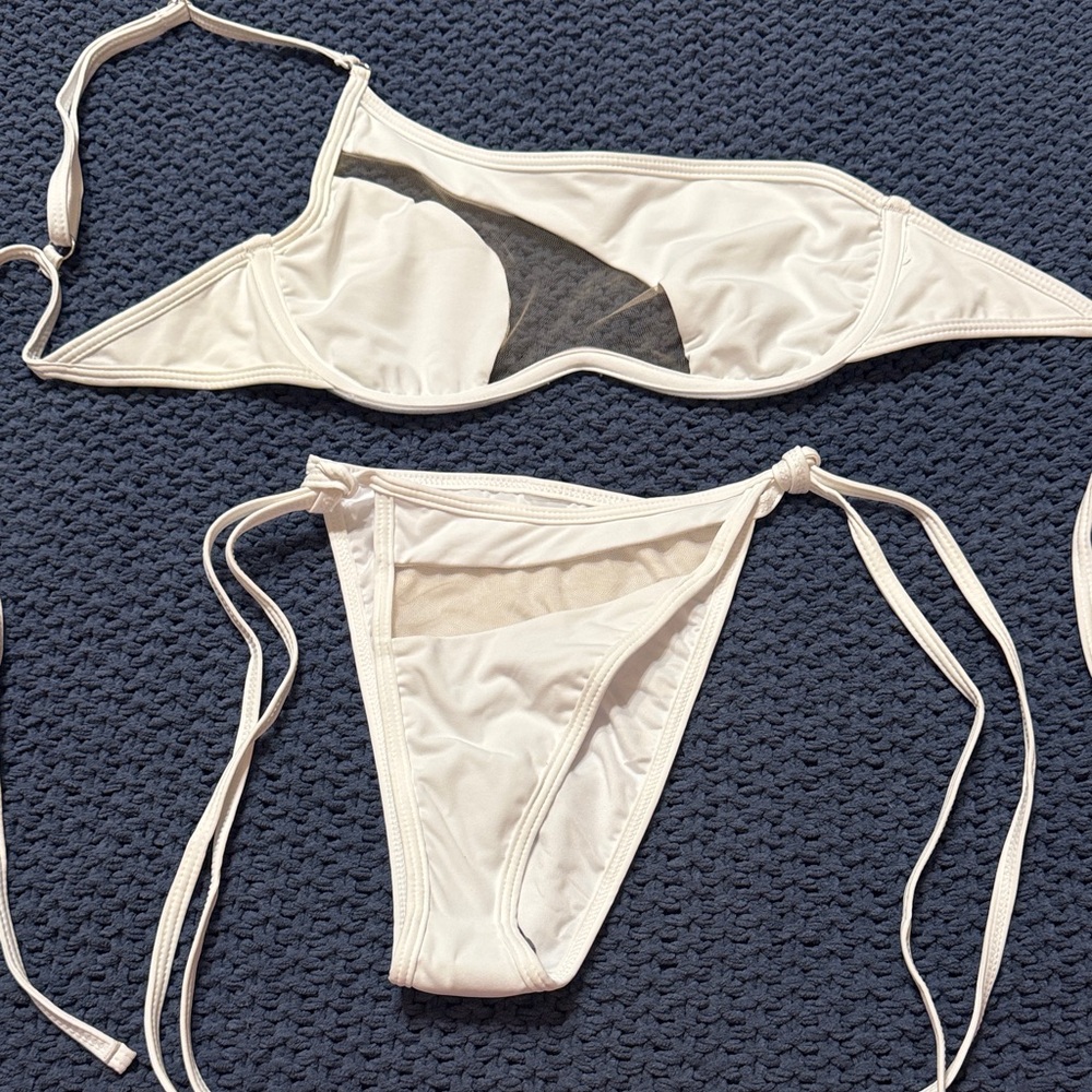White Mesh bikini